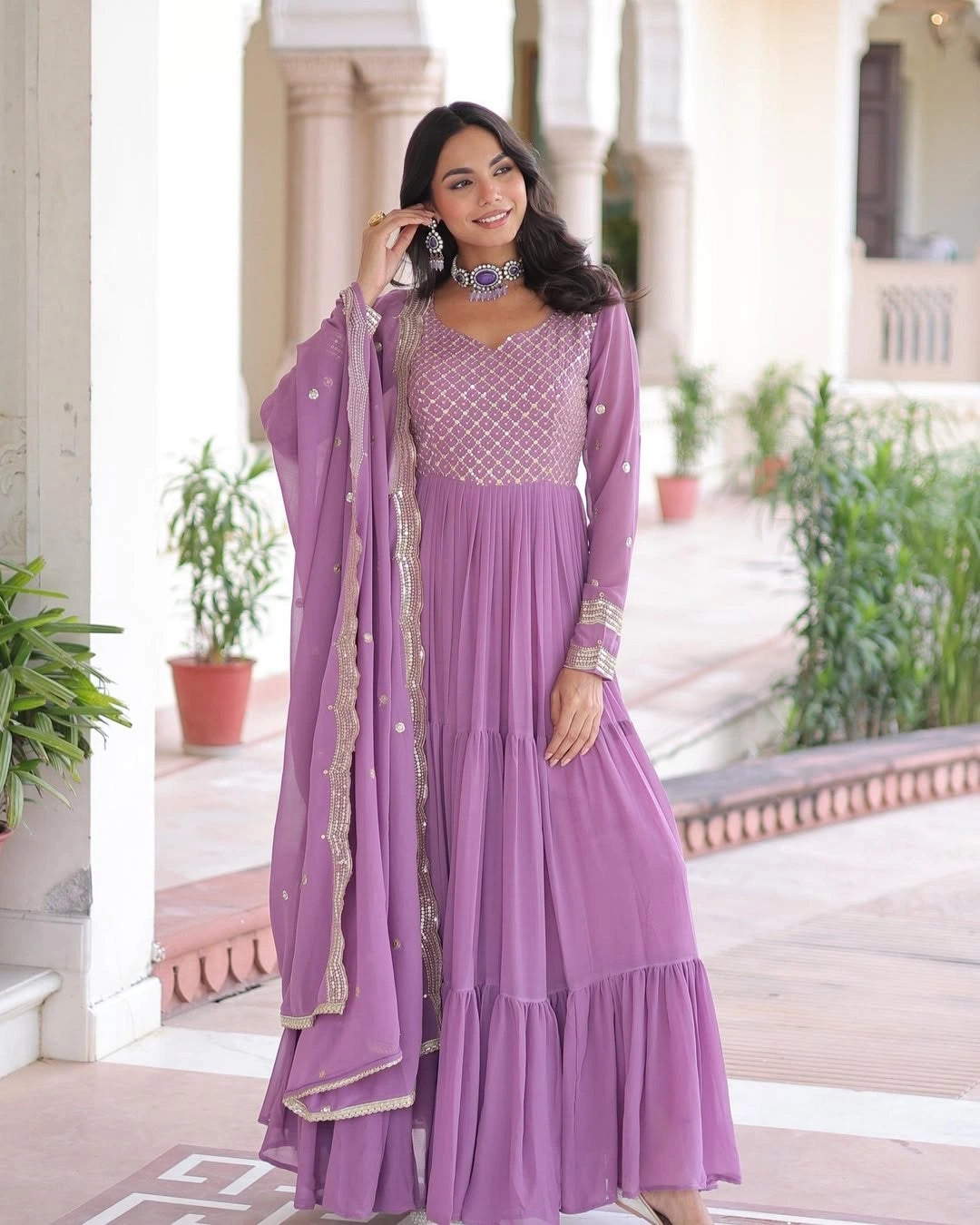 GOWN-DUPATTA