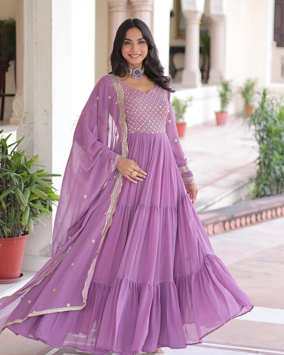 GOWN-DUPATTA